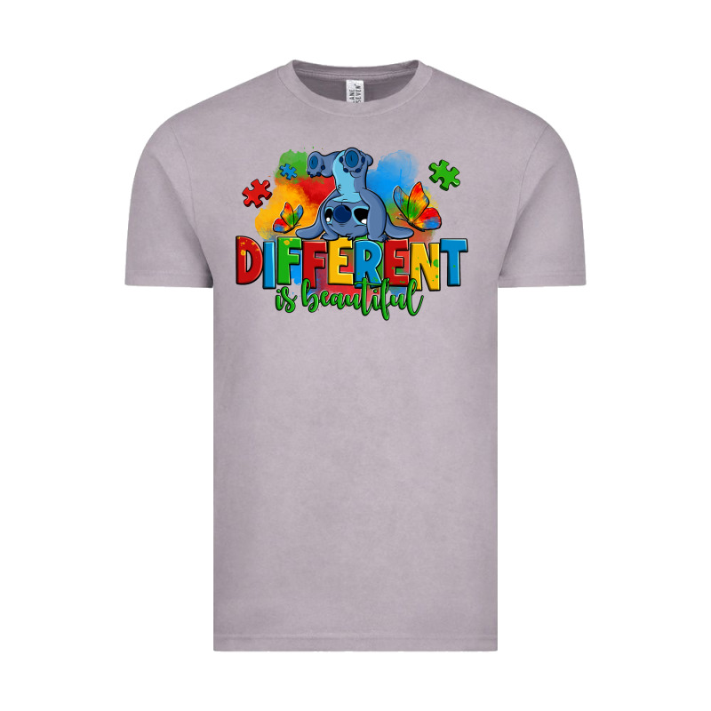 Different Is Beautiful Autism Stitch Vintage Tee by Zillion Design Studio | Teevron