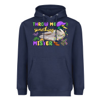 Navy throw me something mister mardi gras duck Heavyweight Hoodie - MaliasSmallBusiness