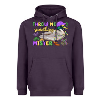Plum throw me something mister mardi gras duck Heavyweight Hoodie - MaliasSmallBusiness
