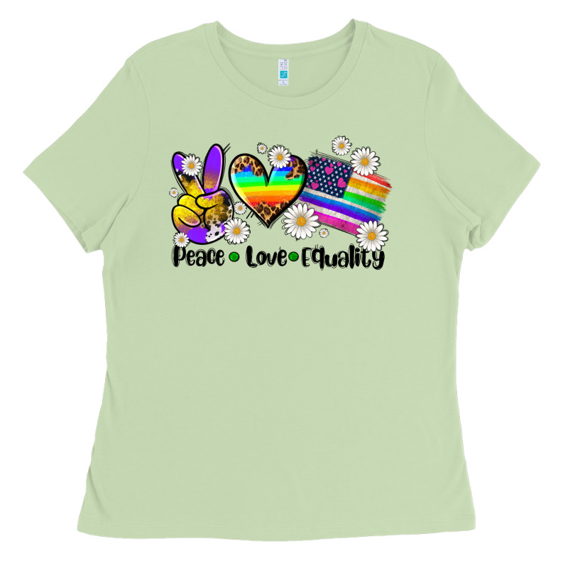 Peace Love  Equality Ladies Tee by AdoDesignShop | Teevron