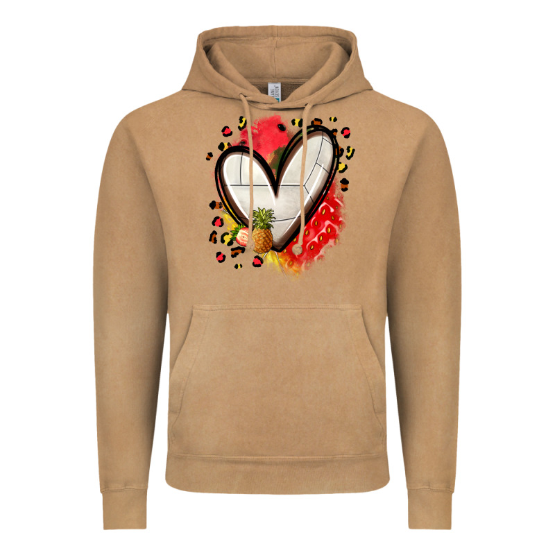 Fruits And Volleyball Heart Vintage Hoodie by Zillion Design Studio | Teevron