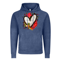 Vintage Denim fruits and volleyball heart Vintage Hoodie - Zillion Design Studio