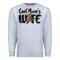Heather Grey cool miner s wife Premium Sweatshirt - MaliasSmallBusiness