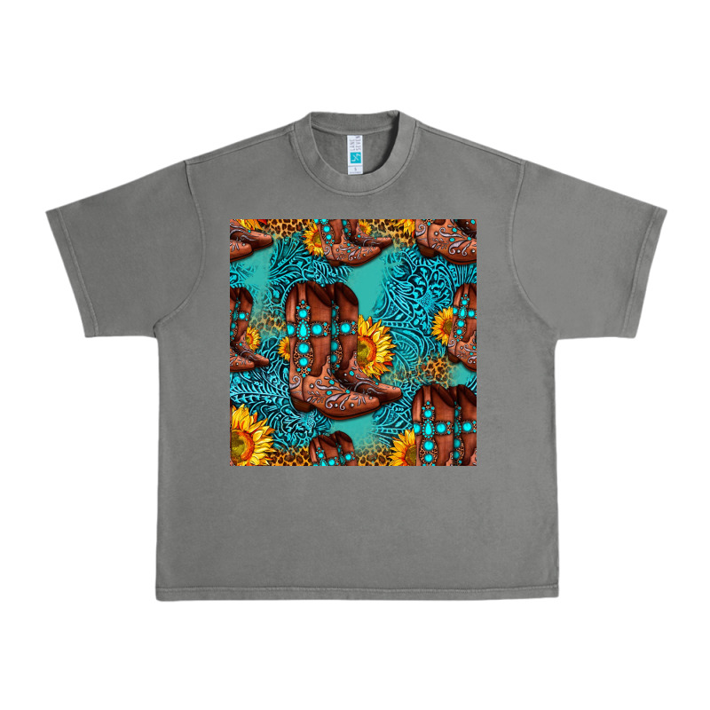 Western Boots Seamless Pattern Urban Heavy Tee by HRA Design Shop | Teevron