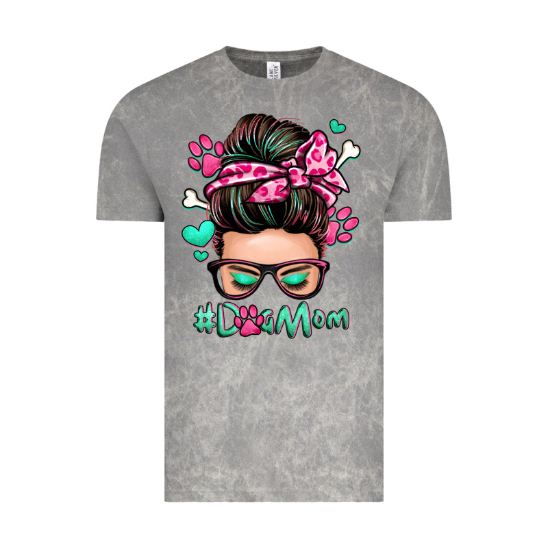 Dog Mom Messy Bun Vintage Tee by Zillion Design Studio | Teevron