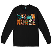Black nurse fall Long Sleeve Tee - JahusDesignShop
