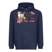 Navy coffee is my valentine Heavyweight Hoodie - MaliasSmallBusiness