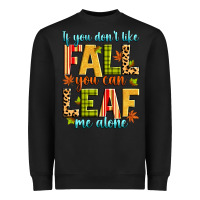 Black if you don't like fall you can leaf me alone Heavyweight Sweatshirt - Zillion Design Studio