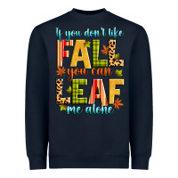 Navy if you don't like fall you can leaf me alone Heavyweight Sweatshirt - Zillion Design Studio