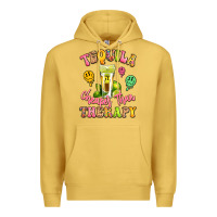 Antique Gold tequila cheaper than therapy Premium Hoodie - LillyAllenDesigns