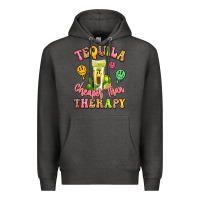 Charcoal Heather tequila cheaper than therapy Premium Hoodie - LillyAllenDesigns