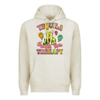 Oatmeal Heather tequila cheaper than therapy Premium Hoodie - LillyAllenDesigns