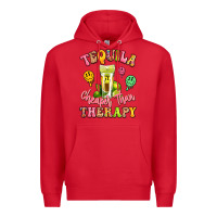 Red tequila cheaper than therapy Premium Hoodie - LillyAllenDesigns