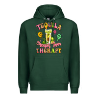 Sports Green tequila cheaper than therapy Premium Hoodie - LillyAllenDesigns