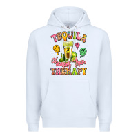 White tequila cheaper than therapy Premium Hoodie - LillyAllenDesigns