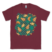 Burgundy christmas gingerbread cookies patch Classic Tee - BundleAndBundleShop