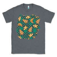 Charcoal Heather christmas gingerbread cookies patch Classic Tee - BundleAndBundleShop