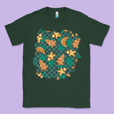 Christmas Gingerbread Cookies Patch Classic Tee Designed By Bundleandbundleshop