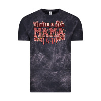 Cloud Black glitter and dirt mama of both girls Vintage Tee - Zillion Design Studio