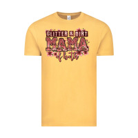 Vintage Mustard glitter and dirt mama of both girls Vintage Tee - Zillion Design Studio