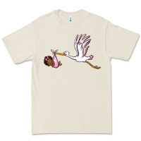 Bone stork with black baby girl Premium Tee - BarkalooDesign
