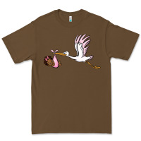 Cacao stork with black baby girl Premium Tee - BarkalooDesign