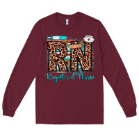 Burgundy rn registered nurse Long Sleeve Tee - JahusDesignShop