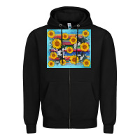 Black serape cowhide sunflower Zipper Hoodie - AdoDesignShop