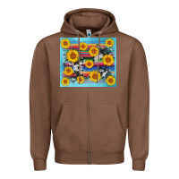 Chestnut serape cowhide sunflower Zipper Hoodie - AdoDesignShop