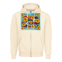 Sandshell serape cowhide sunflower Zipper Hoodie - AdoDesignShop