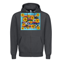 Smoke serape cowhide sunflower Zipper Hoodie - AdoDesignShop