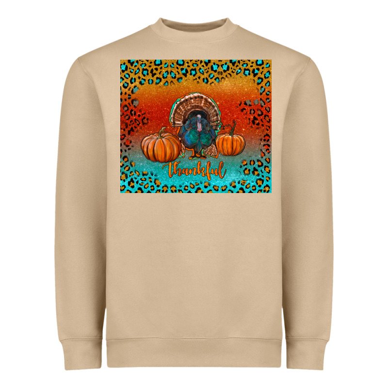 Thankful With Turkey And Pumpkins Heavyweight Sweatshirt by RanaPortraitStore | Teevron