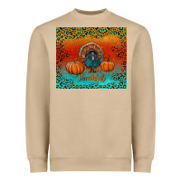 Mushroom thankful with turkey and pumpkins Heavyweight Sweatshirt - RanaPortraitStore