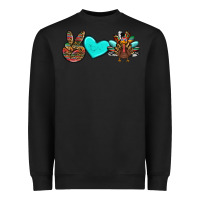 Black peace love thanksgiving turkey Heavyweight Sweatshirt - RanaPortraitStore