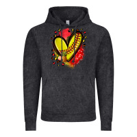 Vintage Black fruits and softball heart Vintage Hoodie - Zillion Design Studio