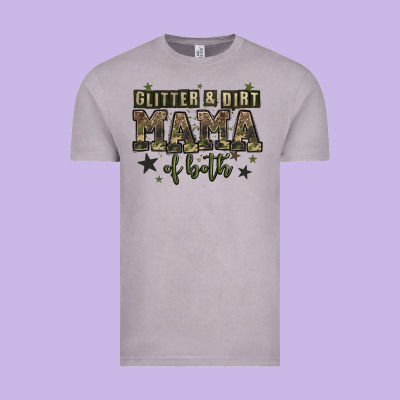Glitter And Dirt Mama Of Both Vintage Tee Designed By Zillion Design Studio