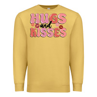 Antique Gold hugs and kisses Premium Sweatshirt - MaliasSmallBusiness