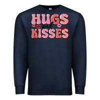 Navy hugs and kisses Premium Sweatshirt - MaliasSmallBusiness