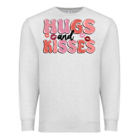 Oatmeal Heather hugs and kisses Premium Sweatshirt - MaliasSmallBusiness