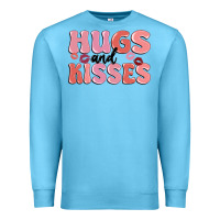 Ocean Blue hugs and kisses Premium Sweatshirt - MaliasSmallBusiness