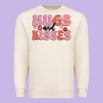 Hugs And Kisses Premium Sweatshirt Designed By Maliassmallbusiness