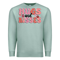 Seafoam hugs and kisses Premium Sweatshirt - MaliasSmallBusiness