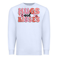 White hugs and kisses Premium Sweatshirt - MaliasSmallBusiness