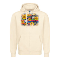 Sandshell serape cowhide sunflower background Zipper Hoodie - AdoDesignShop