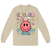 Mushroom easter vibes smiley face Long Sleeve Tee - Artiststas