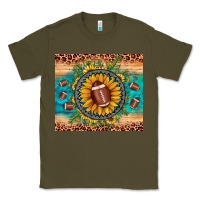 Army Green football leopard turquoise sunflower Classic Tee - JahusDesignShop