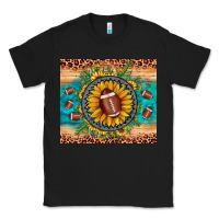 Black football leopard turquoise sunflower Classic Tee - JahusDesignShop