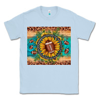 Football Leopard Turquoise Sunflower Classic Tee | Teevron