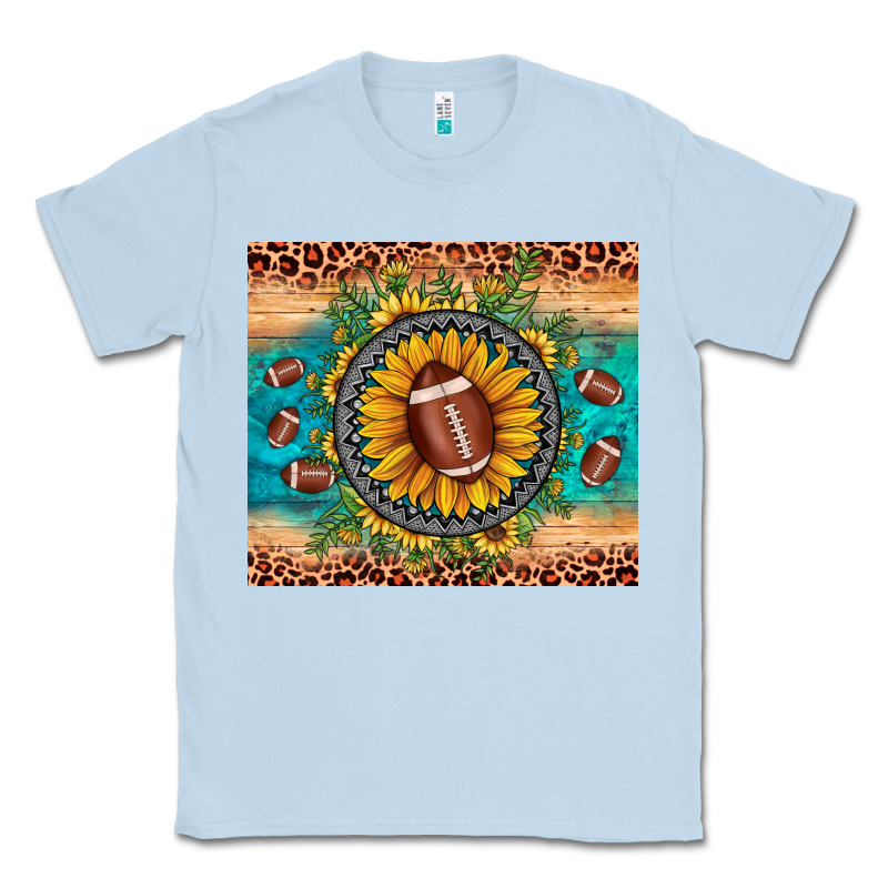 Football Leopard Turquoise Sunflower Classic Tee by JahusDesignShop | Teevron