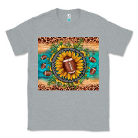 Heather Grey football leopard turquoise sunflower Classic Tee - JahusDesignShop